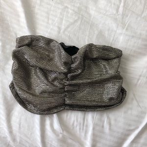 Gold tube top / bandeau